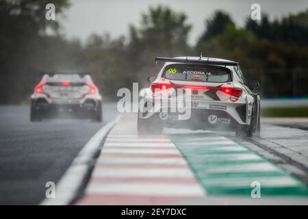 96 AZCONA Mikel (esp), Zengo Motorsport, Cupra Leon Competicion TCR, action during the 2020 FIA WTCR Race of Hungary, 4th round of the 2020 FIA World Touring Car Cup, on the Hungaroring, from October 16 to 18, 2020 in Mogyoród, near Budapest, Hungary - Photo Xavi Bonilla / DPPI Stock Photo