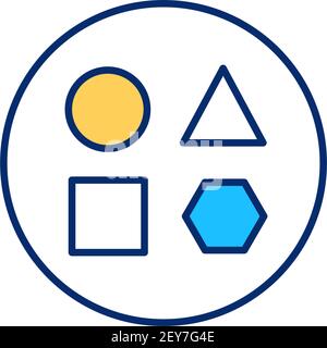 Cross-cultural connections RGB color icon Stock Vector