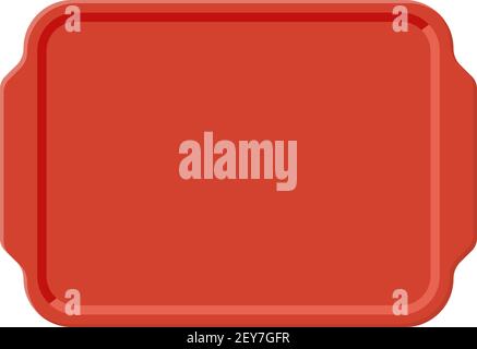 Top view of empty plastic tray, Stock Vector