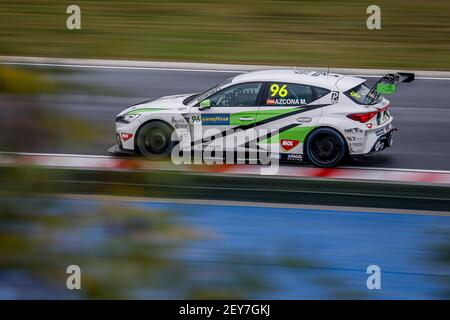 96 AZCONA Mikel (esp), Zengo Motorsport, Cupra Leon Competicion TCR, action during the 2020 FIA WTCR Race of Hungary, 4th round of the 2020 FIA World Touring Car Cup, on the Hungaroring, from October 16 to 18, 2020 in Mogyoród, Budapest, Hungary - Photo Paulo Maria / DPPI Stock Photo