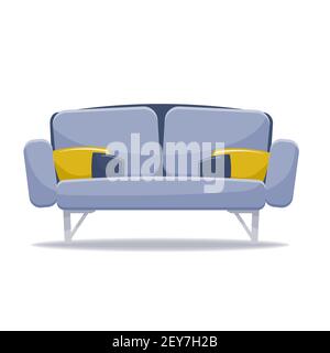 Sofa vector illustration isolated on white background. Stock Vector