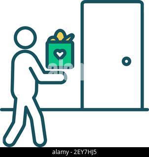Delivery RGB color icon Stock Vector