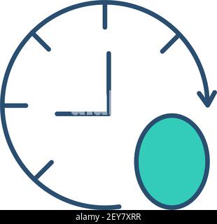Zero-hour contract RGB color icon Stock Vector
