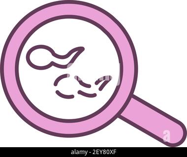 Male infertility RGB color icon Stock Vector