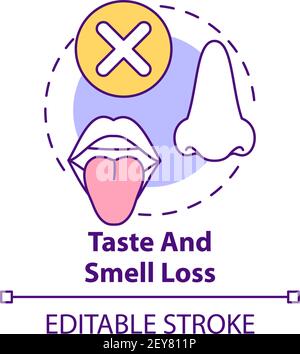 Taste and smell loss concept icon Stock Vector