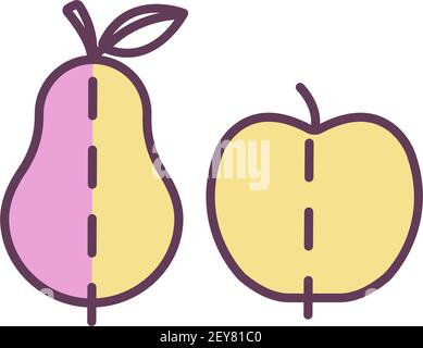 Genetic modification RGB color icon Stock Vector