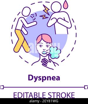 Dyspnea concept icon Stock Vector Image & Art - Alamy