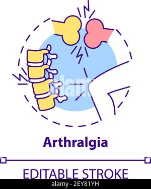 Arthralgia concept icon Stock Vector