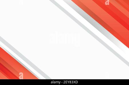 Abstract red-orange lines on white background - Vector illustration Stock Vector