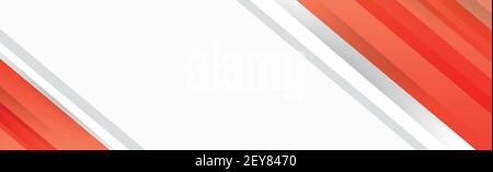 Abstract red-orange lines on white background - Vector illustration Stock Vector