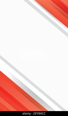 Abstract red-orange lines on white background - Vector illustration Stock Vector
