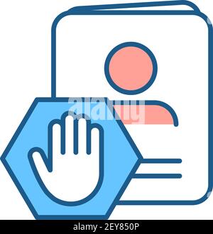 Citizenship service RGB color icon Stock Vector
