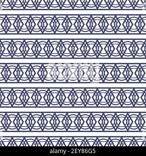 Abstract vintage geometric seamless pattern. Blue background. Vector illustration Stock Vector