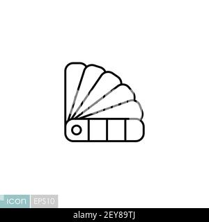 Paper color palette vector flat icon. Construction, repair and building. Graph symbol for your web site design, logo, app, UI Stock Vector