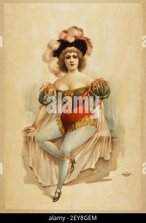 Burlesque girl portrait, 1800s Stock Photo - Alamy