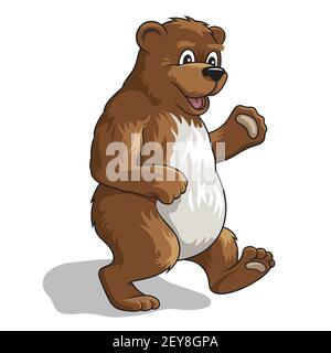 vector illustration of a friendly bear Stock Vector