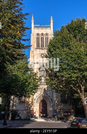 Front view of St Mark's Church in summer, Myddelton Square, Clerkenwell, London EC1R, England, UK. Stock Photo