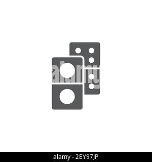 domino dice line icon linear style sign for mobile concept and web designdominoes game outline Stock Vector