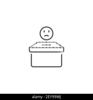 complaint box outline icon linear style sign for mobile concept and web design feedbacks simple Stock Vector