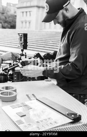 JOHANNESBURG, SOUTH AFRICA - Jan 05, 2021: Johannesburg, South Africa - October 09 2018: Behind the scenes of a Television advert Film Set on location Stock Photo