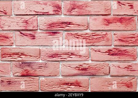 Seamless texture of red ceramic brick wall flemish bond. Certaldo