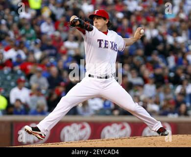 DEREK HOLLAND TEXAS RANGERS ACTION SIGNED 8x10