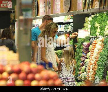 Heidi Klum and daughter Leni Klum on a family day out at Cold Water