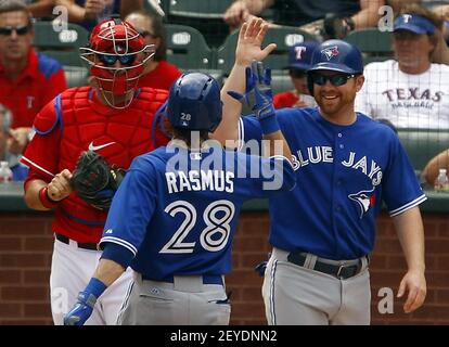 Texas Rangers' A.J. Pierzynski looks down the third base line in the third  inning of a baseball game against the Oakland Athletics Wednesday, June 19,  2013, in Arlington, Texas. (AP Photo/Tony Gutierrez