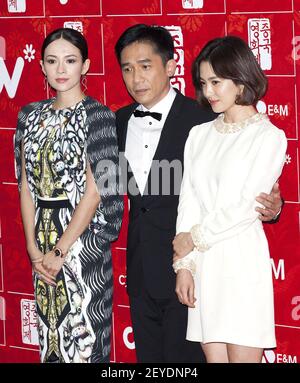 16 June 13 Seoul South Korea L To R Chinese Actress Zhang Ziyi Chinese Actor Tony Leung Chiu Wai And South Korean Actress Song Hye Kyo Attend A Red Carpet