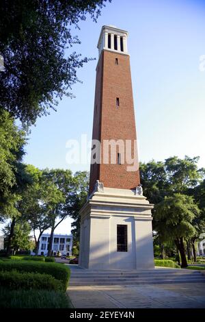 19 June 2013. University of Alabama, Tuscaloosa, Alabama. Denny Chimes, an enduring symbol of Alabamaâ€™s first university. Erected in 1929 to honor President George H. Denny, under whose leadership The University of Alabama gained national prominence. (Photo by Charlie Varley/Sipa USA)