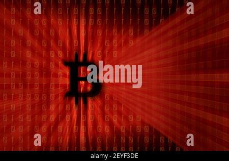 red lock on binary numbers and digital screen background Stock Photo ...