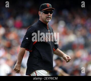 Giants manager Bruce Bochy heads to the locker room as the San Francisco  Giants fall to the Colorado Rockies at AT&T Park in San Francisco on  Saturday. (Michael Macor/San Francisco Chronicle via