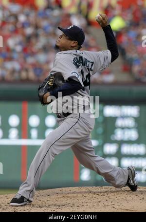 FILE - This is a 2013 file photo showing Felix Hernandez of the Seattle  Mariners baseball team. Investigators have determined that a fire that  damaged the Bellevue, Wash., home of Seattle Mariners