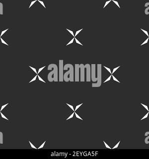 The texture is seamless. Stars with sharp edges on a black background. Vector. Stock Vector