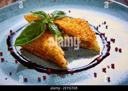 Krokiety - Polish style croquettes filled with beef Stock Photo