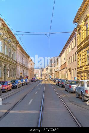 Szeged streetscape, Hungary Stock Photo