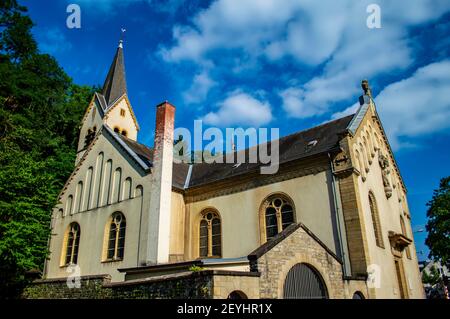 Luxembourg city, Luxembourg - July 15, 2019: Nativity of the Lord Romanian Orthodox church in Old Town of Luxembourg city Stock Photo