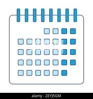 Medical calendar COVID-19 vaccination. A medical poster template in shades of blue. Vector illustration isolated on a white background Stock Vector