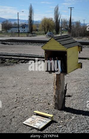 Community Library, Drummond, Montana Stock Photo