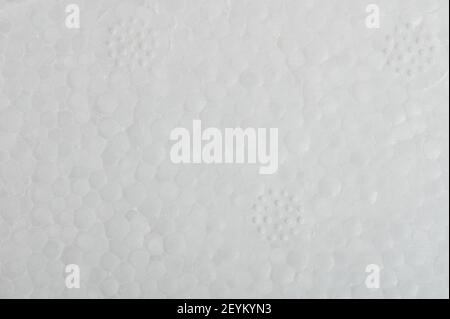 Pattern of polystyrene foam surface macro close up view. Texture of grey polyfoam Stock Photo