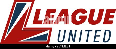 Letter L icon for united sport league or business marketing agency, Vector letter L of Great Britain or British flag design for national financial or Stock Vector