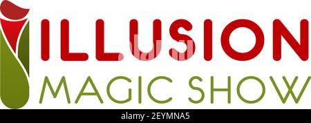 Letter I icon for illusion magic show or illusionist equipment and tools store. Vector letter I of magic wand for circus or fun entertainment and circ Stock Vector