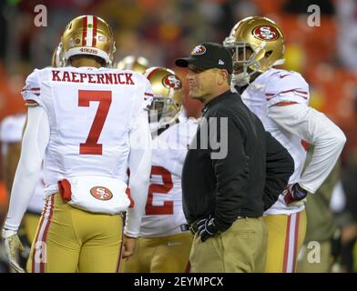 San Francisco 49ers players, including Tarvarius Moore (33), warm up during  practice, Thursday, Jan. 30, 2020, in Coral Gables, Fla., for the NFL Super  Bowl 54 football game. (AP Photo/Wilfredo Lee Stock Photo - Alamy