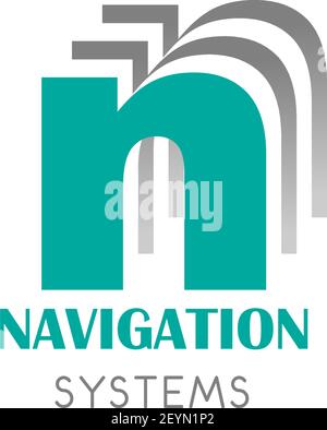 Navigation systems vector icon isolated on a white background. Concept of navigation in smartphone and tablet. Symbol for map positioning travel and t Stock Vector