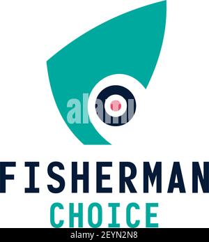 Letter F icon for fisherman tackles store or seafood fresh shop and fishing brand name design. Vector fish head abstract letter F for gourmet restaura Stock Vector