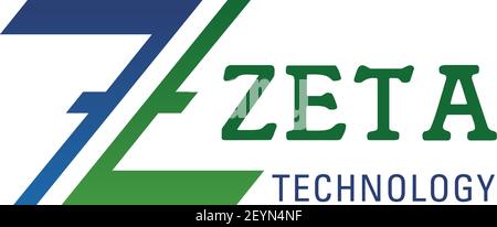 Letter Z icon for innovation technology or building tech service and construction agency. Vector Zeta symbol of letter Z for industrial project and bu Stock Vector