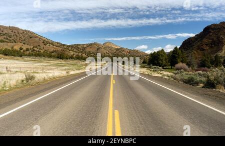 Oregon Route 26 Ochoco Highway High Desert Landscape US Travel Stock Photo