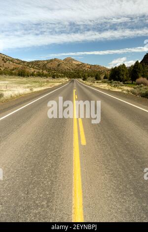 Oregon Route 26 Ochoco Highway High Desert Landscape US Travel Stock Photo