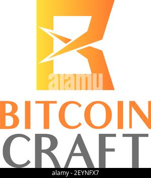 Bitcoin craft vector icon isolated on white background. Concept of digital currency and crypto technology. Cryptocurrency related vector badge in gray Stock Vector