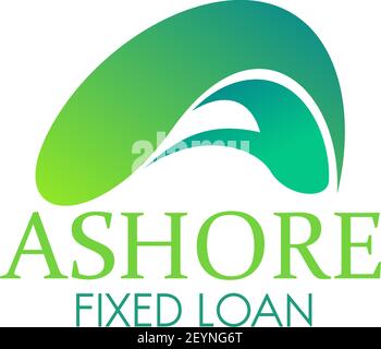 Ashore fixed loan vector icon isolated on white background. Concept of financial calendar or annual payment day. Loan duration or fixed period concept Stock Vector